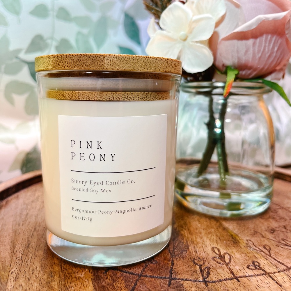 Pink Peony Premium Soy Wax Candle